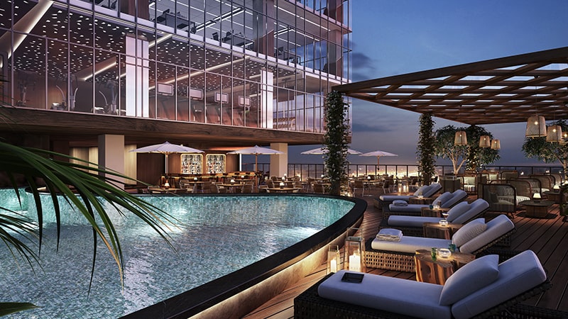 Rooftop pool